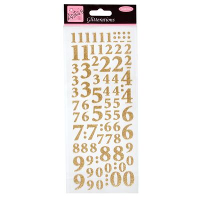 Anita's Glitterations Stickers, Numbers, Silver, For Scrapbooking, Card Making, Kids Play, Homework, Art, Craft, Embelish, Decorative, Paper, Card, Glass, Metal, Plastic, Foam