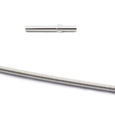 Collar espiral plata 935 1,4mm 40cm