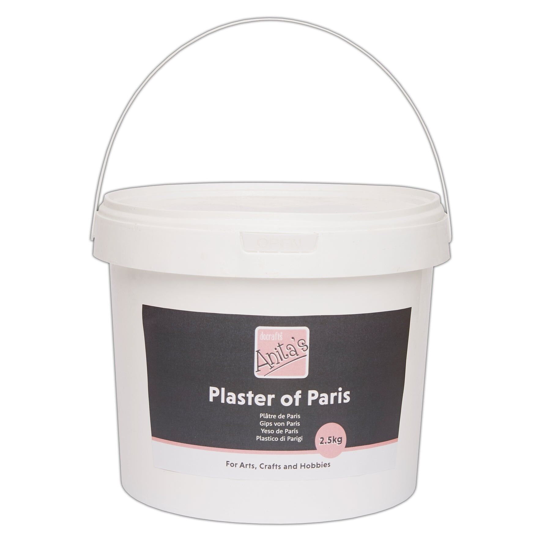Anita's Plaster of Paris, 2.5kg, White, Powder, Just Add Water For Arts, Crafts, Moulds, Casting, Modelling, Home, School, Classroom, Kids, Adults