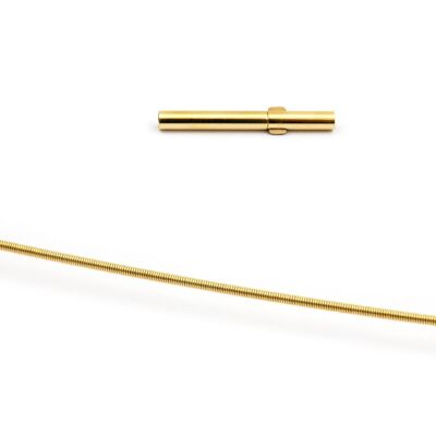 Collar espiral oro Au750 0,8mm 40cm