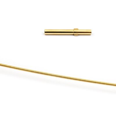 Gold Au750 Spiral necklace 0,8mm 42cm