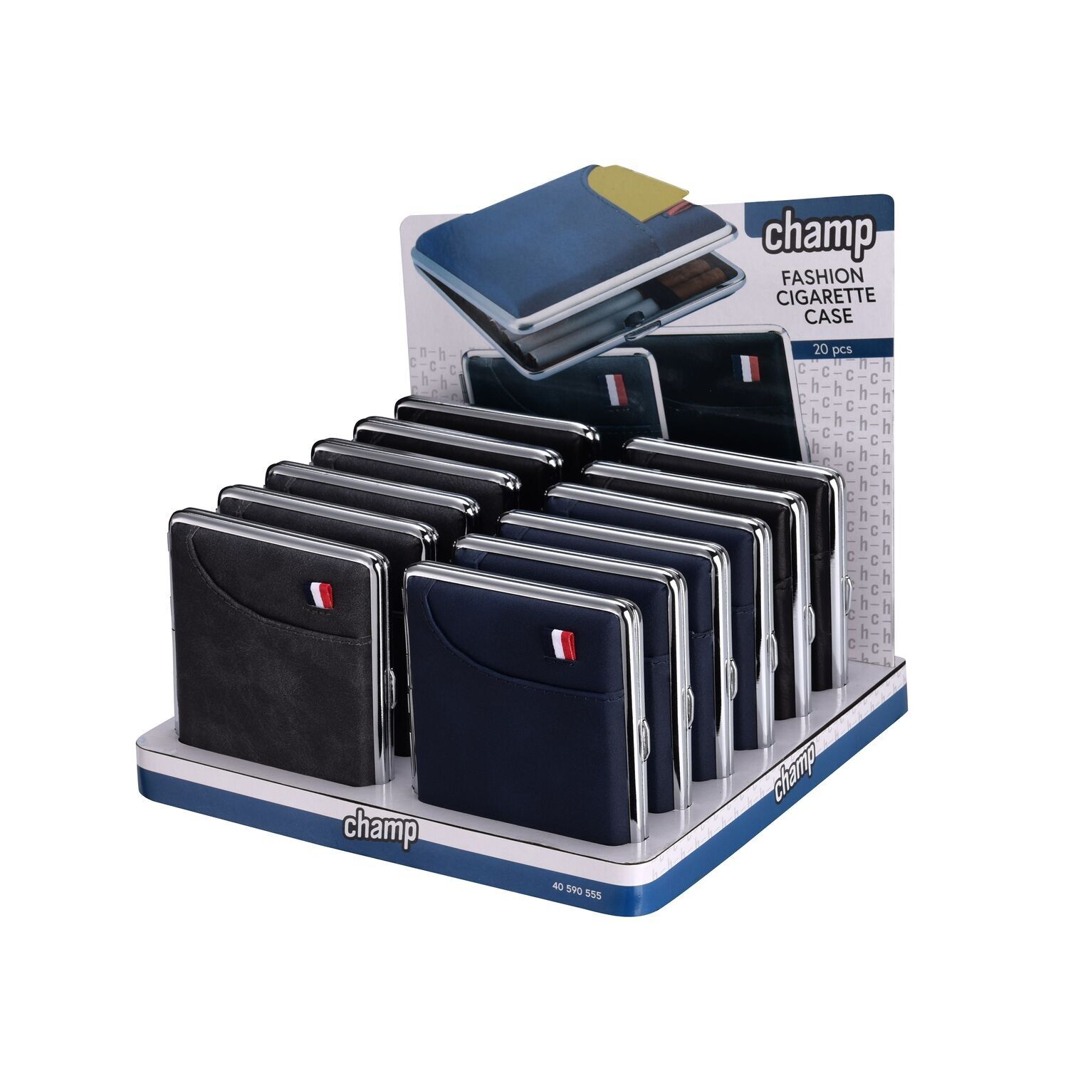 Etuis à cigarettes avec poche et drapeau Français x12