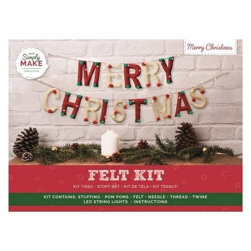 Bastelset „Simply Make Merry Christmas“ zum Basteln einer leuchtenden Girlande, festliche hängende Basteldekoration, ideal für Erwachsene und Teenager, die Girlande verleiht der Heimdekoration niedliche Akzente, ist ein perfektes Bastelgeschenk