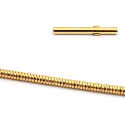 Collar Espiral Au750 Oro 2mm 42cm