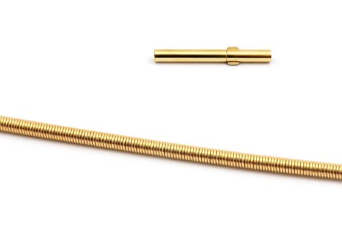 Gold Au750 Spiral necklace 2mm 45cm