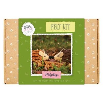 Simplemente haga un erizo de fieltro, kit para hacer manualidades de fieltro para adultos y niños mayores, haga hermosas decoraciones para su hogar, accesorios de cocina, las manualidades de fieltro son un gran regalo, pasatiempos ideales