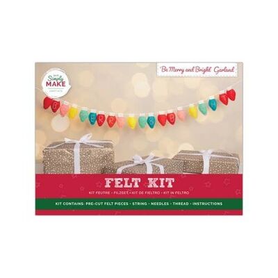 Simply Make Be Merry & Bright Kit per realizzare ghirlande, decorazioni artigianali da appendere, ideale per adulti e adolescenti, la ghirlanda aggiungerà accenti carini all'arredamento festivo della casa, è un regalo artigianale perfetto