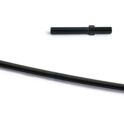 Collier Spirale Noir 1,4mm 42cm