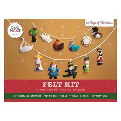 Simplemente haga un kit de manualidades para hacer guirnaldas navideñas de 12 días, decoración artesanal colgante, ideal para adultos y adolescentes, la guirnalda agregará lindos acentos a la decoración festiva del hogar, es un regalo artesanal perfecto