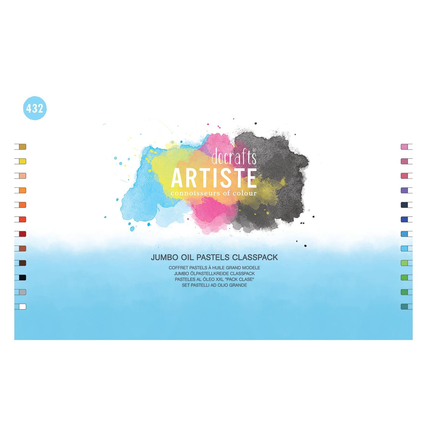 Artiste Jumbo Pastels à l'huile, Classpack, Multicolore, Paquet de 432, Pastels à l'huile pour projets d'art et d'artisanat, Pastels à l'huile pour artistes et débutants, À utiliser avec du papier et des blocs de pastel à l'huile