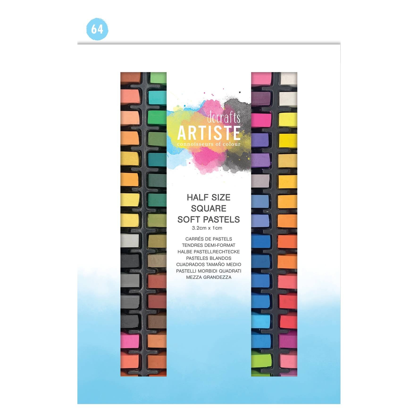 Artiste Softpastelle, Stifte in halber Größe, mehrfarbig, 26 Stück, Zeichenpastellstifte für Kunst und Handwerk, Idealer Künstlerbedarf für Schüler und Zuhause, Kreatives Zeichenset mit Pastellen für Kunst