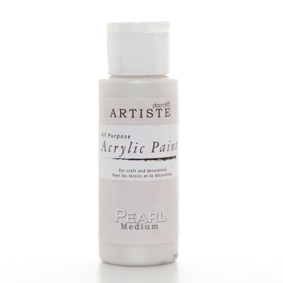 Artiste Pintura Acrílica Mediana 59ml 2Oz Perla, Pintura Profesional De Secado Rápido Para Artistas, Manualidades Y Hobby, Colores Vibrantes, Pinturas A Base De Agua Que Cubren Todas Las Superficies Con Facilidad, Ideal Para Artistas De Viajes