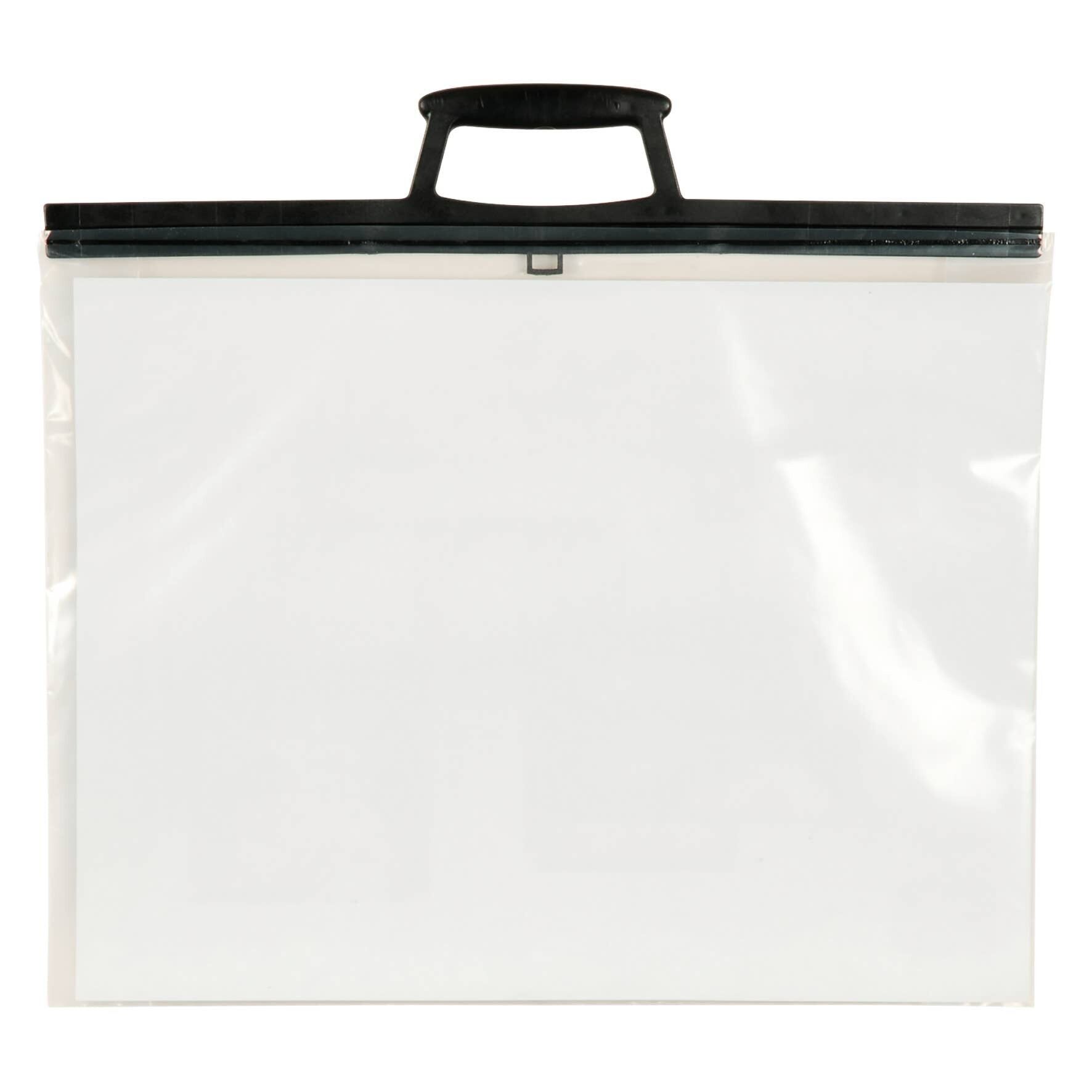 Artiste Clip-Close Poly Folio, trasparente, A3, borsa trasparente per cartelle e organizer per documenti, opere d'arte e porta carte Portafoglio da viaggio ideale per tenere al sicuro i tuoi documenti