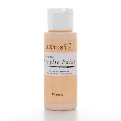 Pittura acrilica Artiste 59ml 2Oz Tan, Pittura professionale per artisti artistici, artigianali e hobby, ad asciugatura rapida, Colori vivaci, Le vernici a base d'acqua coprono tutte le superfici con facilità, Ideale per gli artisti in viaggio