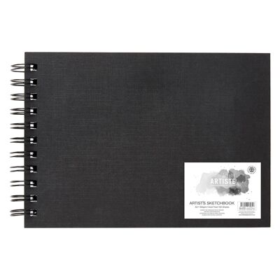 Artiste Landscape Wiro Sketchbook Hardback A3 160gsm 50 Sheets - Perfect Sketch Book for Art & Drawing, Ideal for Scrapbook Ideas & Art Supplies, A3 Sketchbook Paper Pad - Drawing Pad, Drawing Book