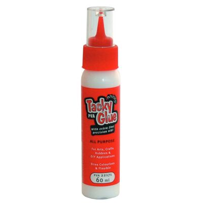 Anita's Tacky Poly Vinyl, colle artisanale PVA, 240 ml, idéale pour la fabrication de papier, adhésif tout usage avec une forte adhérence, pour le bois, le papier, le carton, le cuir, la mousse, le tissu, à utiliser pour la fabrication de slime, sèche clairement
