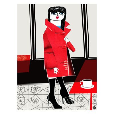 Illustration "Marie" by Mikel Casal. A4 reproduction signed