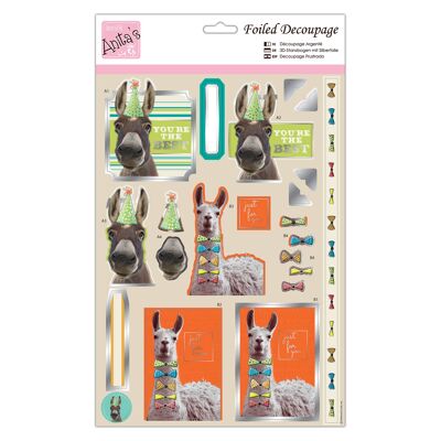 Hoja de decoupage A4 de Anita's Laughing Llama, accesorios para manualidades, manualidades en papel, álbumes de recortes, creación de tarjetas, origami, ideal para manualidades para adultos, añade un patrón texturizado a proyectos de manualidades