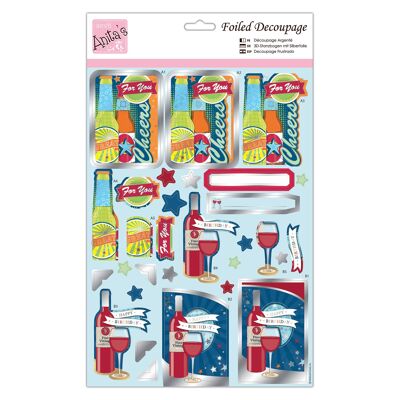 Anita's Cheers Feuille de découpage colorée A4, fournitures d'accessoires pour l'artisanat, les loisirs créatifs en papier, le scrapbooking, la fabrication de cartes, l'origami, idéale pour l'artisanat pour adultes, ajoute un motif texturé aux projets d'artisanat