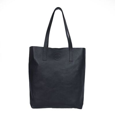 Amisha Black Leather Shopper 1