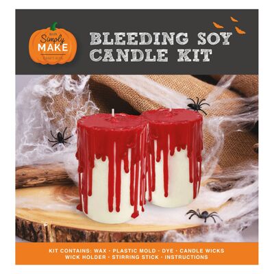 Simply Make Kit de moldes para hacer velas de soja con goteo gótico de Halloween, decoración del hogar espeluznante de otoño para Halloween, grandes regalos, añadir a la colección de decoraciones espeluznantes de Halloween, par con calabaza