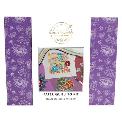 Kit quilling di carta Bee & Bumble, multicolore, set artigianale singolo, fai da te, arte e artigianato, cera, regalo unico