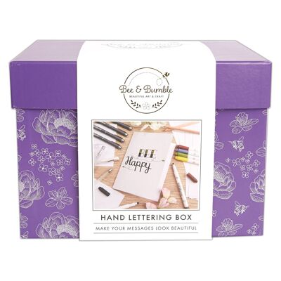 Caja de caligrafía con letras a mano de Bee & Bumble, perfecta para bodas, invitaciones, cartas, regalos y más.  Ideal para principiantes, todas las edades, ya sean adultos o niños mayores.