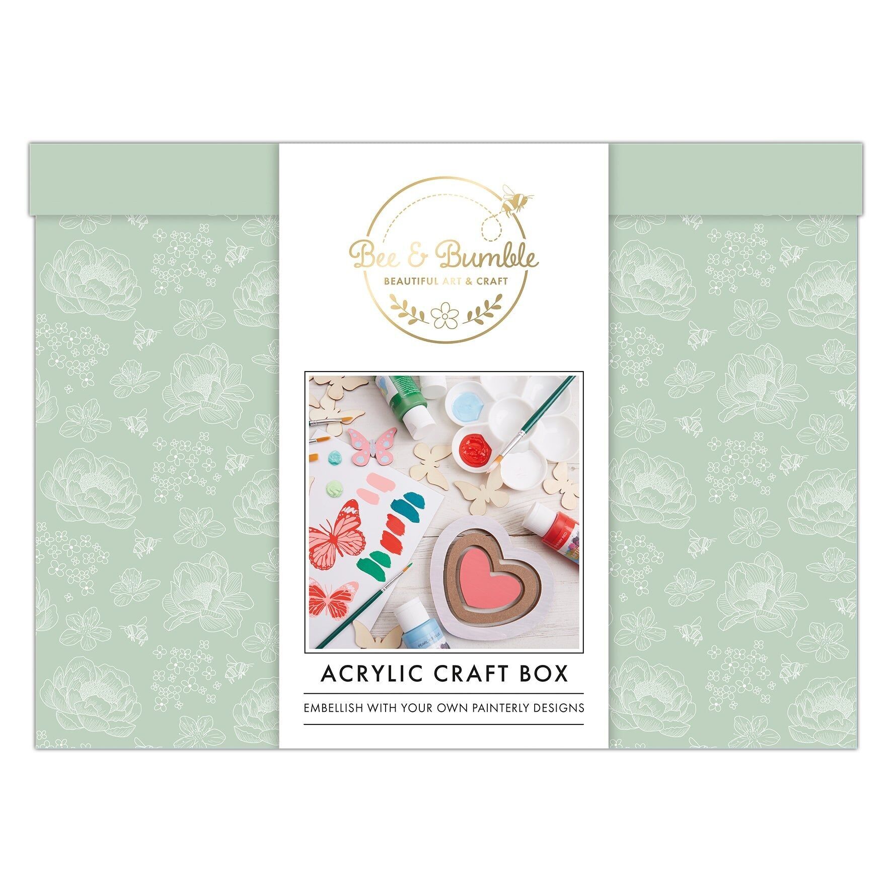 Bee & Bumble Art Acryl-Bastelkasten, ideal für Erwachsene, Kinder, ältere Kinder, egal ob professionelle oder angehende Künstler, Farben zum Erstellen atemberaubender Gemäldekunst im Lieferumfang enthalten