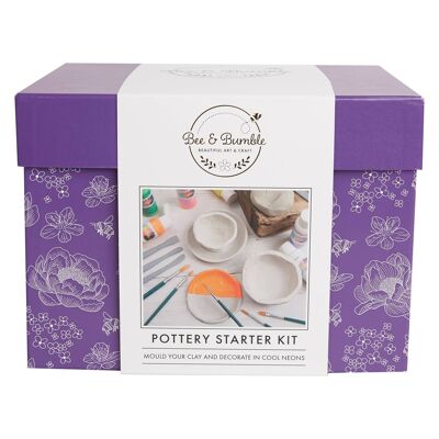 Bee & Bumble Pottery Starter Kit – Neon, Neon, Einzel-Bastelset, DIY, Kunst und Handwerk, Wachs, einzigartiges Geschenk