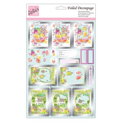 Anita's A4 Butterfly Meadow Decoupage Sheet, Accessories Supplies For Craft, Paper Craft, Scrapbooking, Card Making, Origami, Ideal for Adult Craft, Adds Textured Pattern To Craft Projects