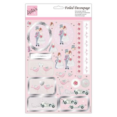Anita's A4 True Love Decoupage Sheet, Accessories Supplies For Craft, Paper Craft, Scrapbooking, Card Making, Origami, Ideal for Adult Craft, Adds Textured Pattern To Craft Projects