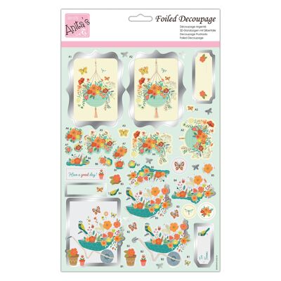 Anita's A4 Spring Has Sprung Decoupage Sheet, Accessories Supplies For Craft, Paper Craft, Scrapbooking, Card Making, Origami, Ideal for Adult Craft, Adds Textured Pattern To Craft Projects