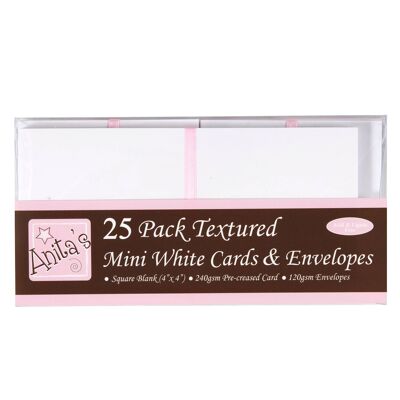 Anita's Plain, Blank Cards & Envelopes, 4 x 4, White, Pack Of 25, For Home, Wedding, Birthday, Christmas, Thank You, Art & Craft, Scrapbooking Supplies, Baby Shower, Card Making