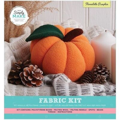 Simply Make - Crea la tua zucca di flanella - Kit perfetto per decorazioni per la casa di Halloween - Set ideale per decorazioni di Halloween per arte e artigianato - Decorazione per feste per interni ed esterni Ornamento di zucche