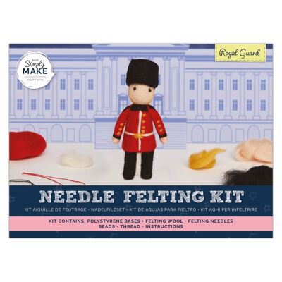 Nadelfilz-Set einfach selbst herstellen – Royal Guard-Design für Kinder und Erwachsene, einschließlich Wolle, Nadeln und allen Werkzeugen, perfekt für das Basteln von Erwachsenen und Anfängern – Nadelfilz-Kunst- und Bastelset