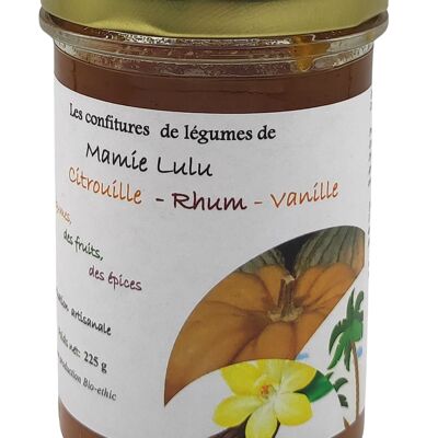 Confiture Citrouille - Rhum - Vanille - 225 g