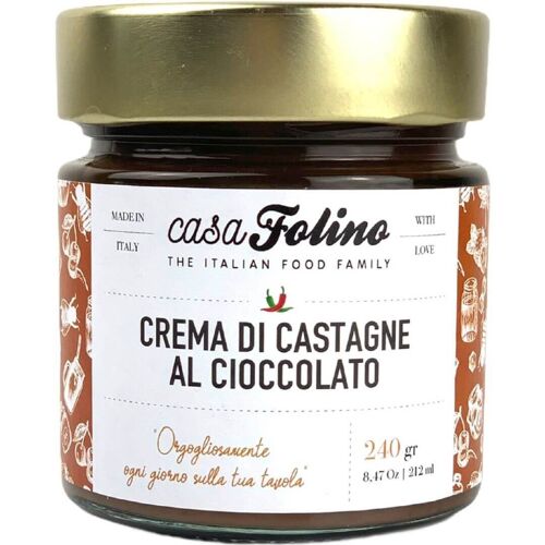 Crema di Castagne Calabrese con Cioccolato Fondente 240 GR