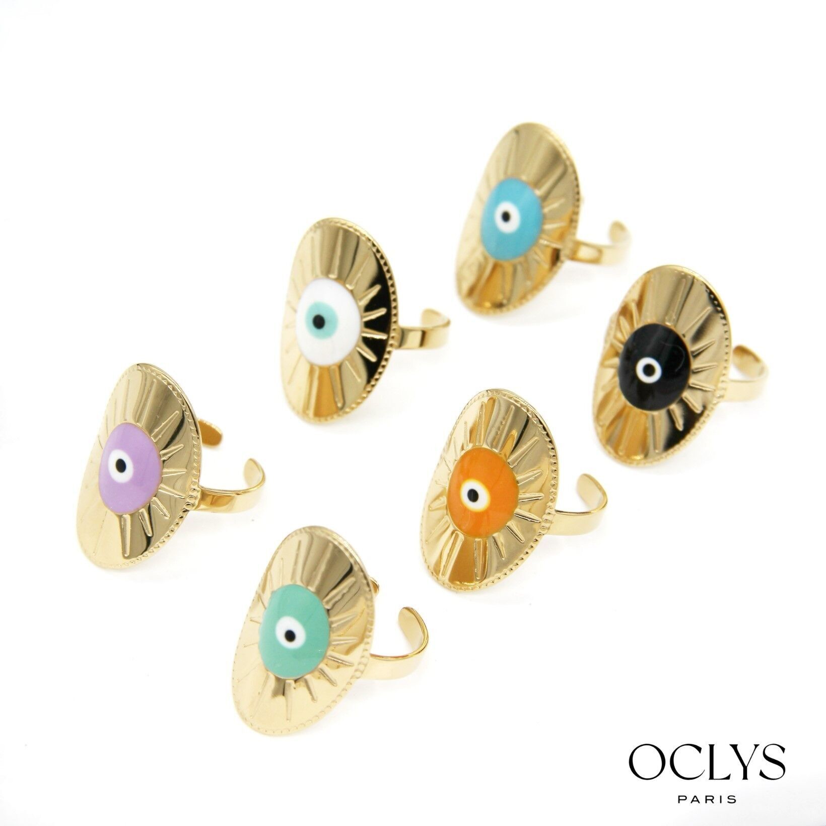 Set di 12 anelli Nono in acciaio inossidabile