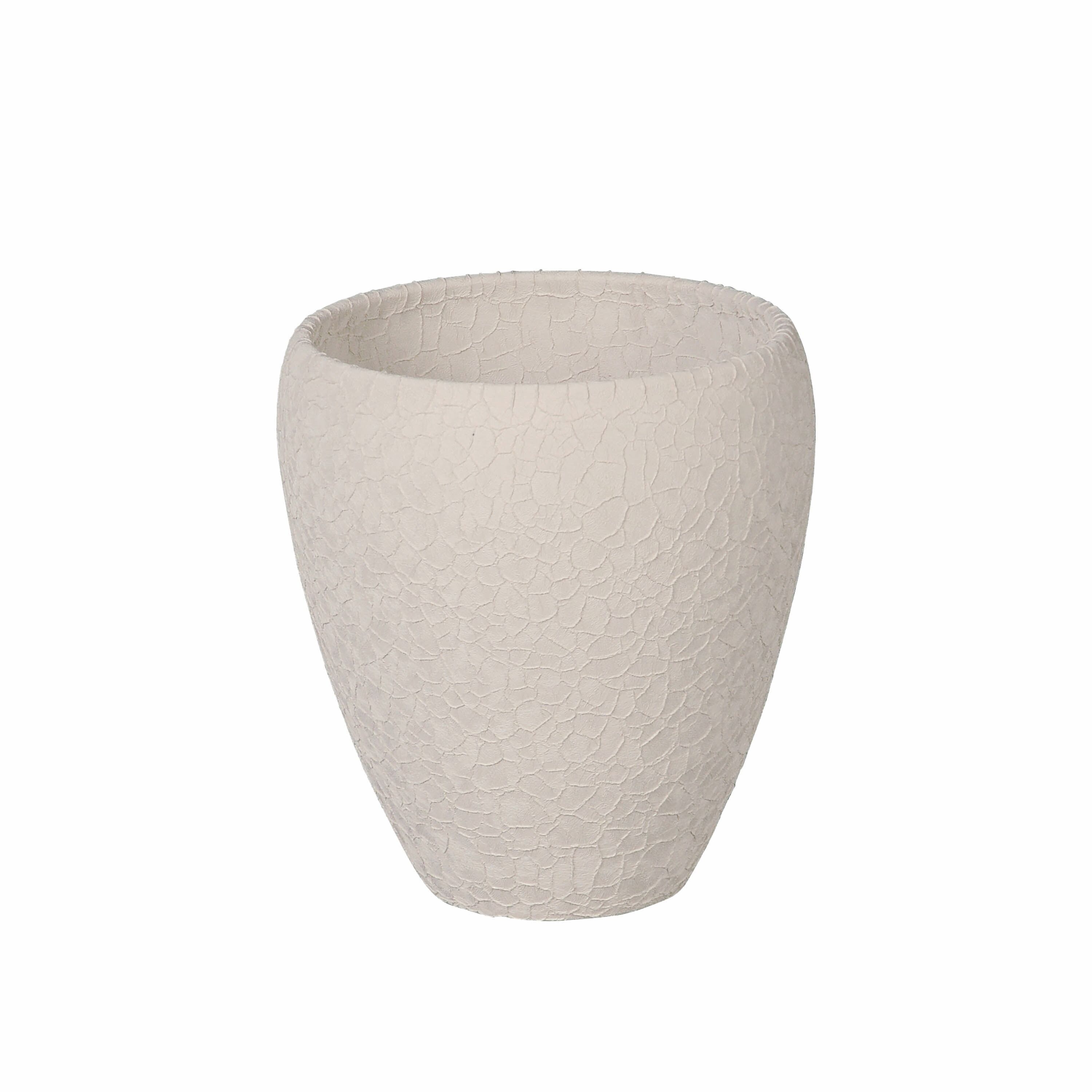 POT EN CÉRAMIQUE CRÈME TEXTURÉE ORCHIDÉE