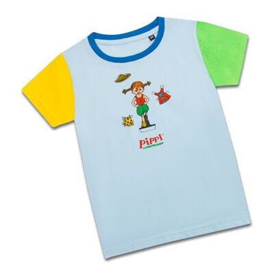 koaa – Pippi Langstrumpf “Kunterbunt” – T-Shirt blue/green/yellow