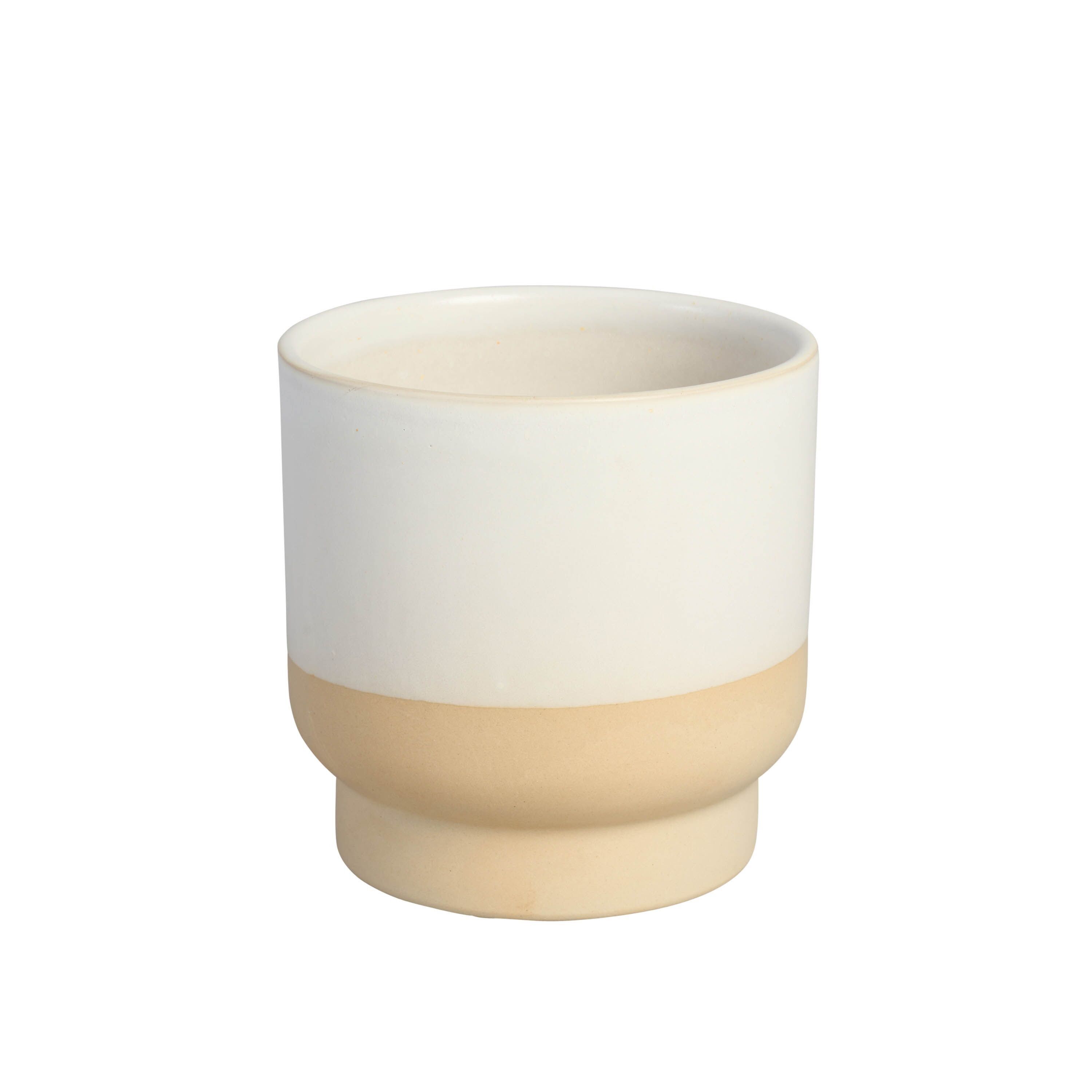 POT EN CÉRAMIQUE BLANCHE SERA