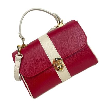 Sac à main en cuir italien avec 2 poches pour femme