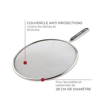 Couvercle anti projection 28 cm Fackelmann Basic 4