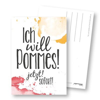 Postkarte "Pommes"