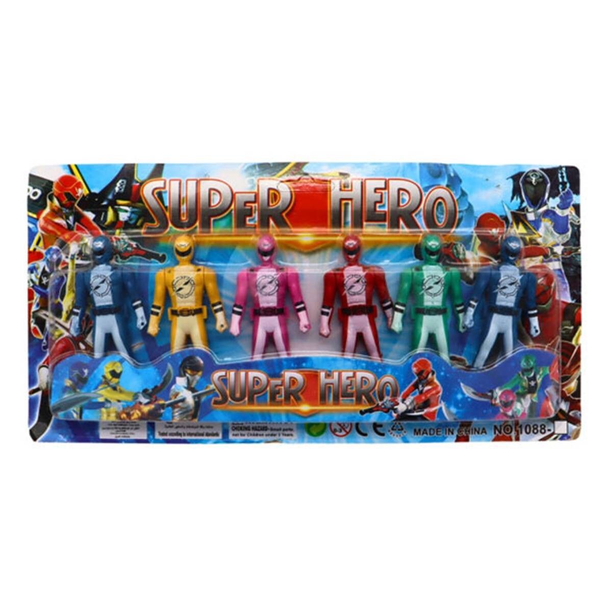 Blister Figura Super Héroe 6 Piezas 11Cm