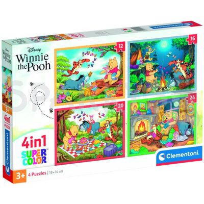 CLEMENTONI - 4 In 1 Puzzle - Winnie The Pooh