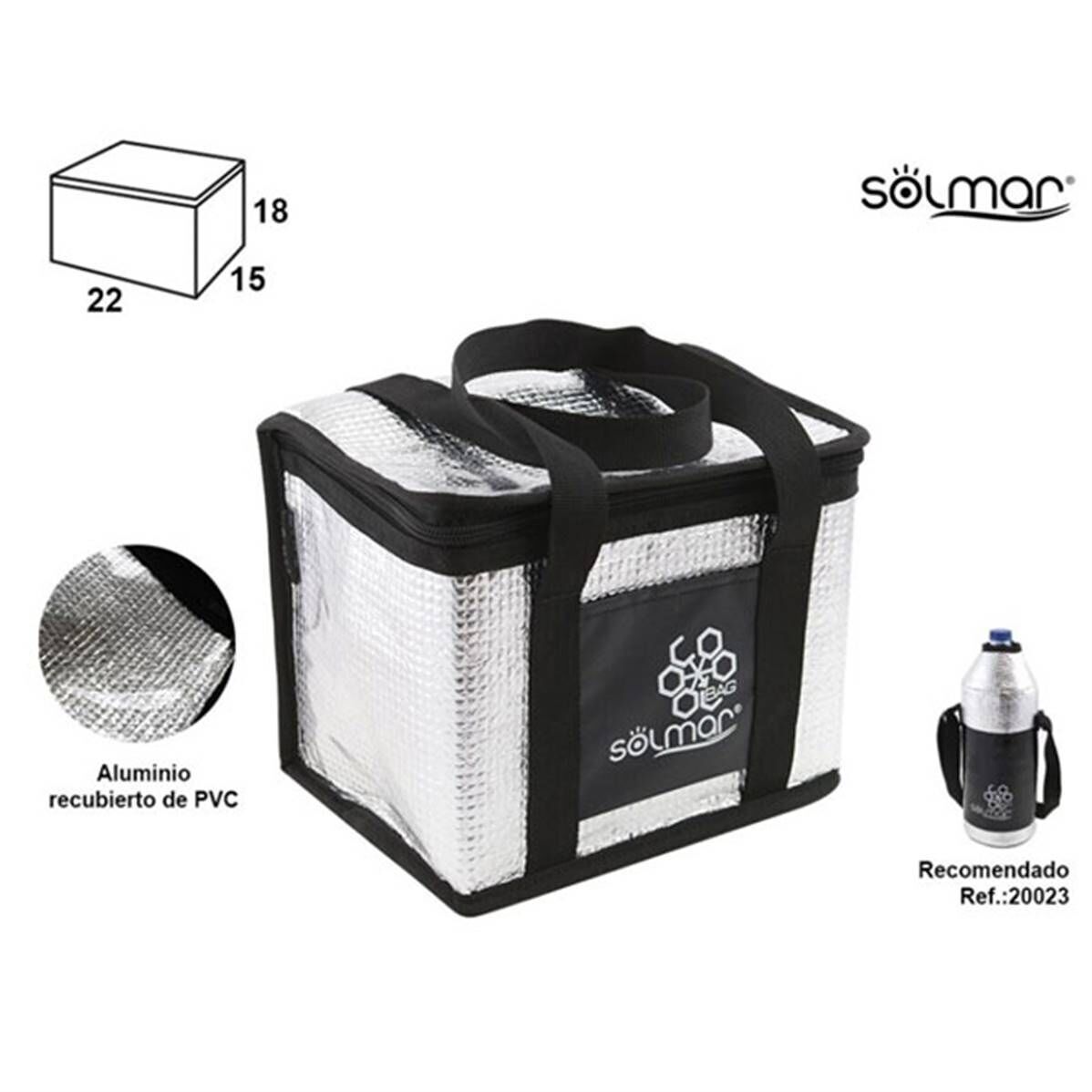 Borsa termica in alluminio 22 x15 x18