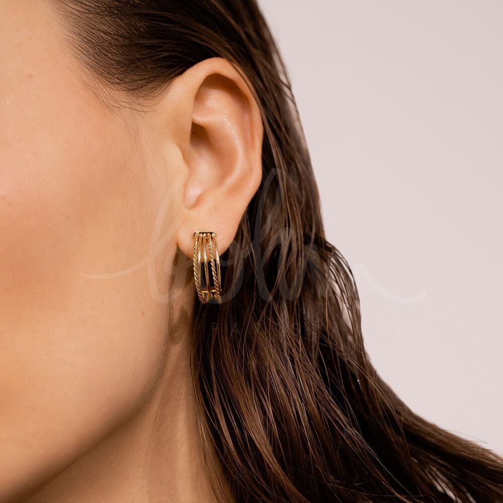 Kyle Creolen – 5 Reihen glatt und gedreht aus Edelstahl