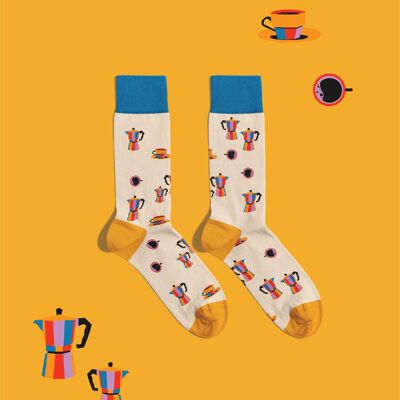 Chaussettes pour amateurs de café | chaussettes à café | chaussettes de cafétéria | café chaussettes