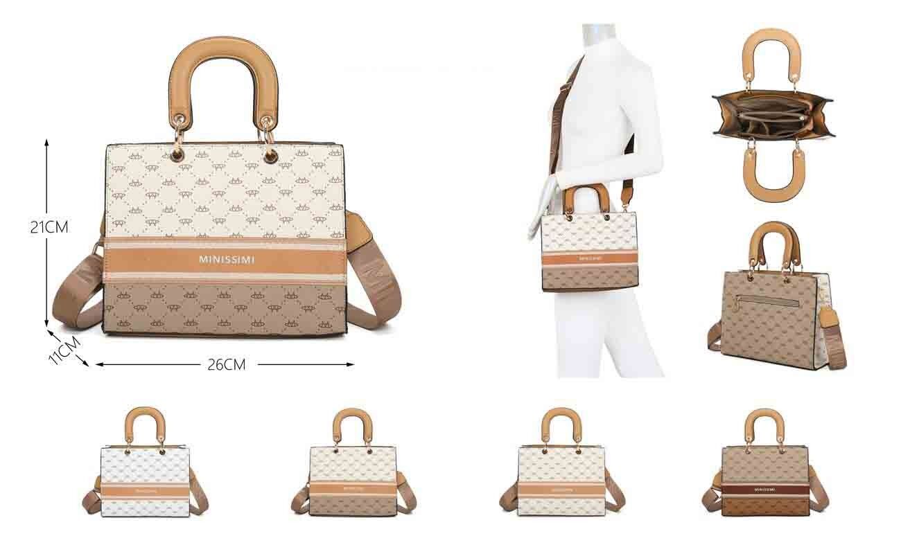 Borsa quadrata sintetica con cerniera per donna B2B